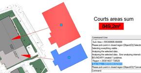 How to get area sum result from closed objects in few clicks